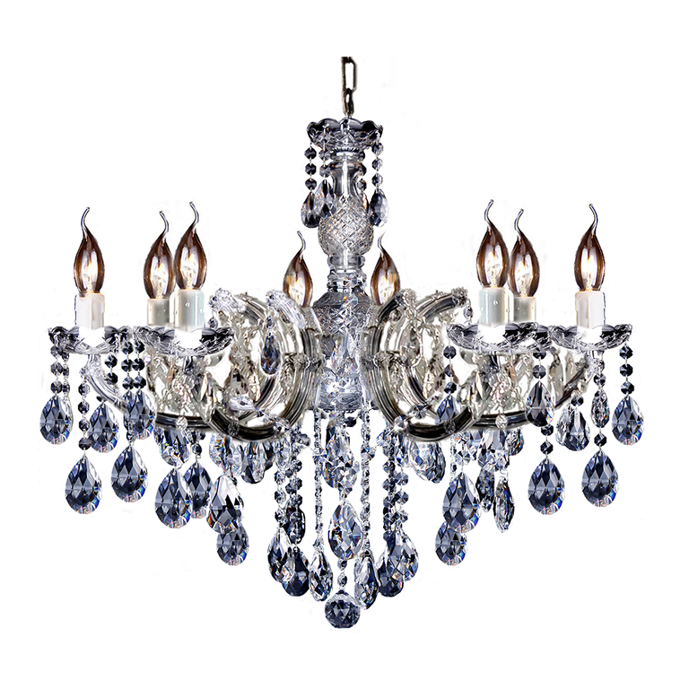 Zurich 8 Light Crystal Chandelier Chrome - LOI1000617