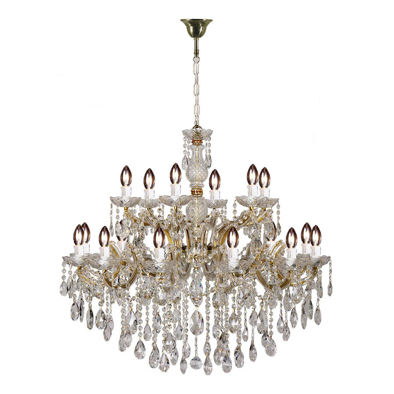 Zurich 18 Light Crystal Chandelier Gold - LOI1000627