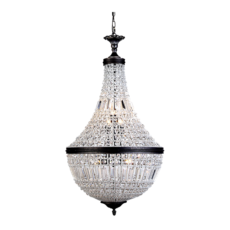 Marseilles Large 8 Light Crystal Basket Bronze - LOI1000807