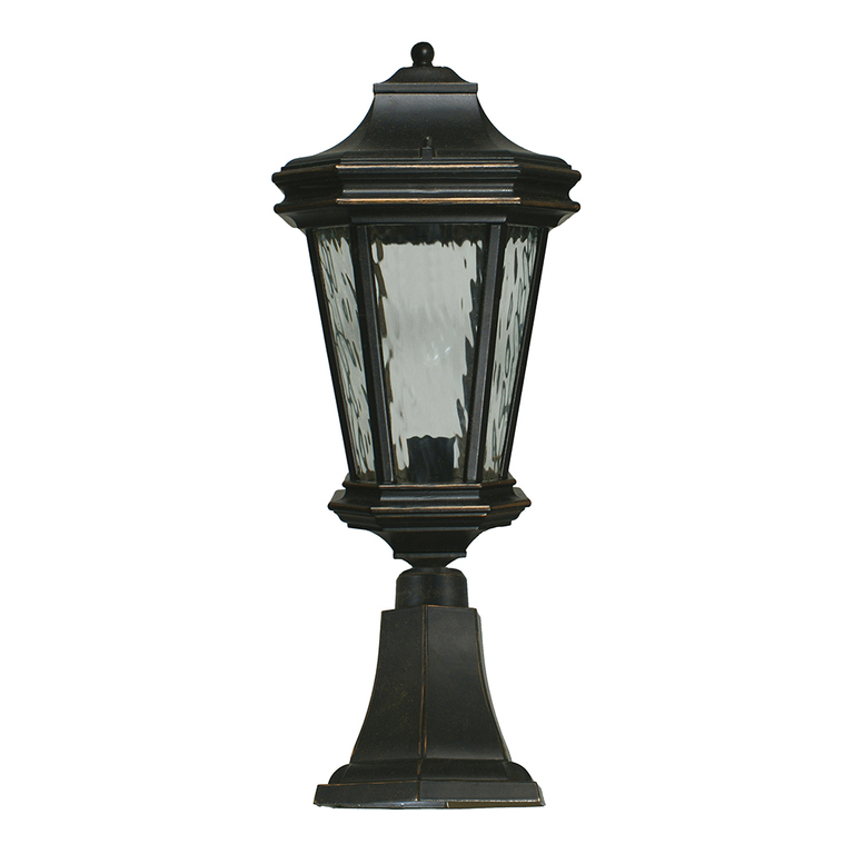 Tilburn Large Pillar Mount Antique Bronze IP44 - LOI1000815