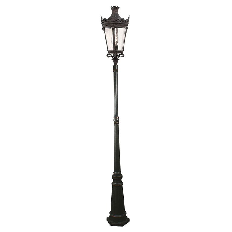 Crown Large Outdoor Post Light Antique Bronze IP44 - LOI1000832