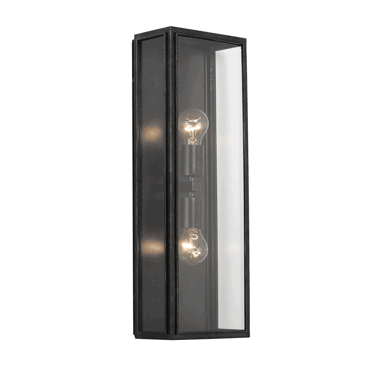 Plaza Outdoor Wall Light Antique Black IP44 - LOI1000853