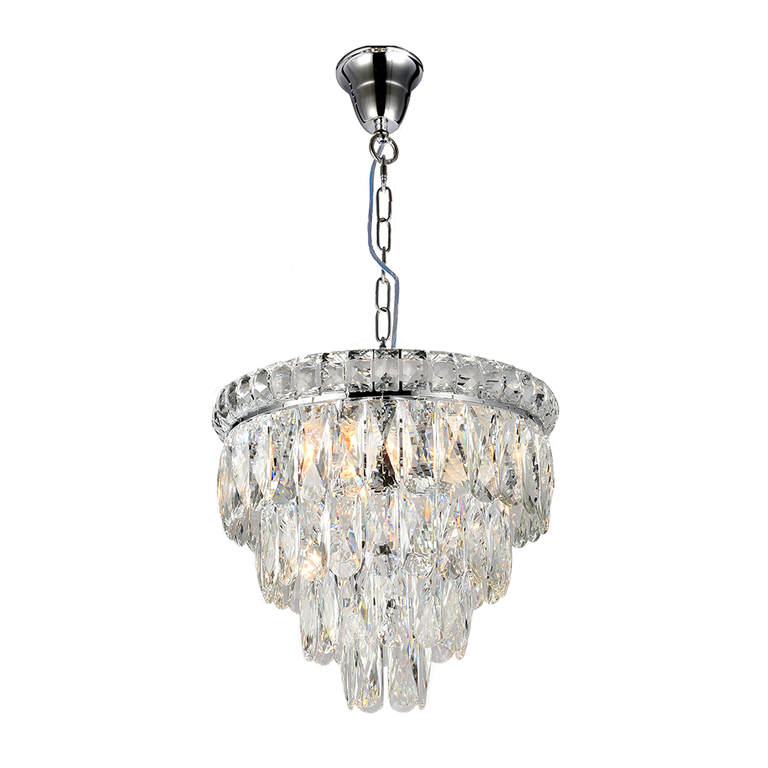 Emporia 3 Light Crystal Pendant Chrome - LOI1001177