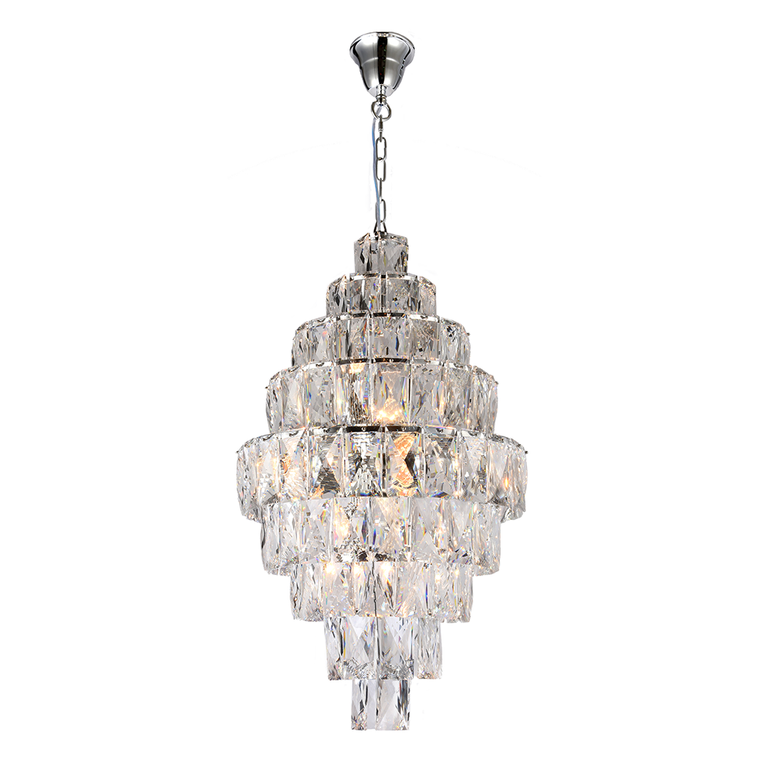 Waterfall 12 Light Crystal Pendant Chrome - LOI1001573