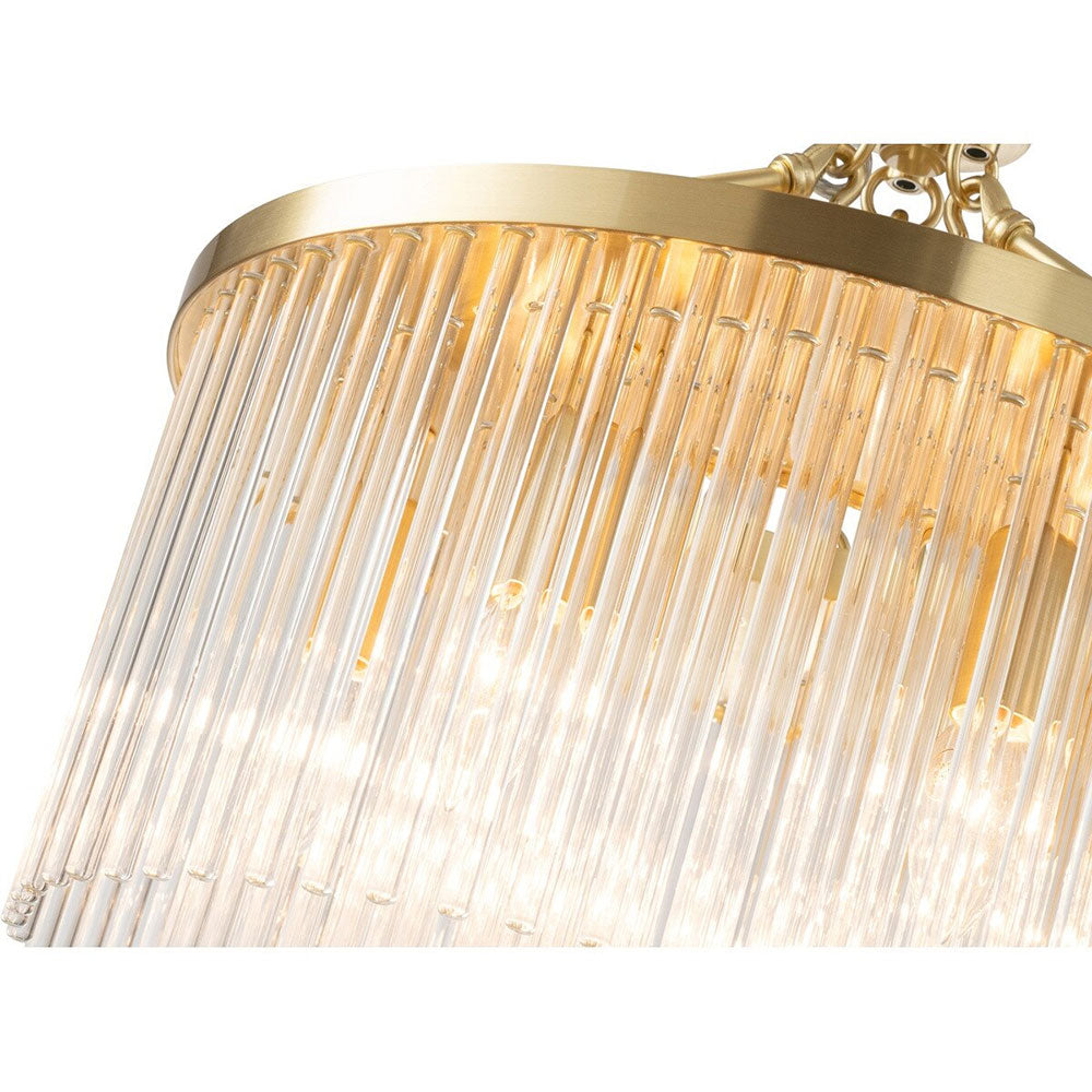 Evangeline Small 45cm 6 Light Chandelier Satin Brass - LOI1001627