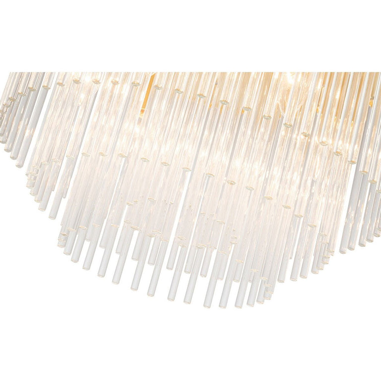 Evangeline Small 45cm 6 Light Chandelier Satin Brass - LOI1001627