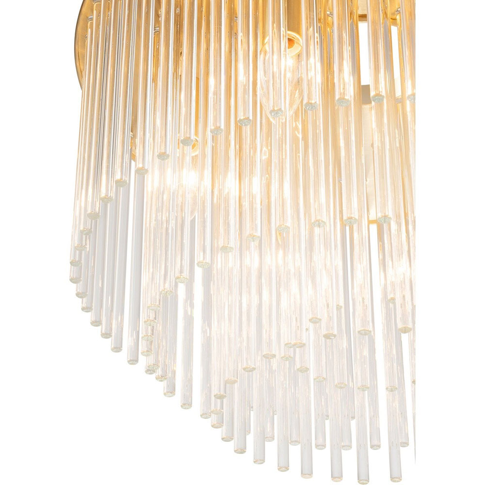 Evangeline Small 45cm 6 Light Chandelier Satin Brass - LOI1001627