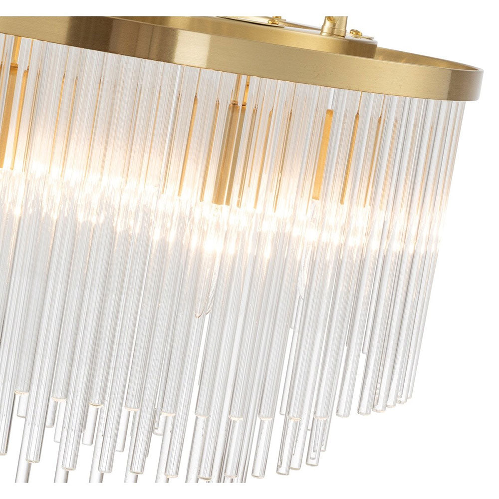 Evangeline Small 45cm 6 Light Chandelier Satin Brass - LOI1001627
