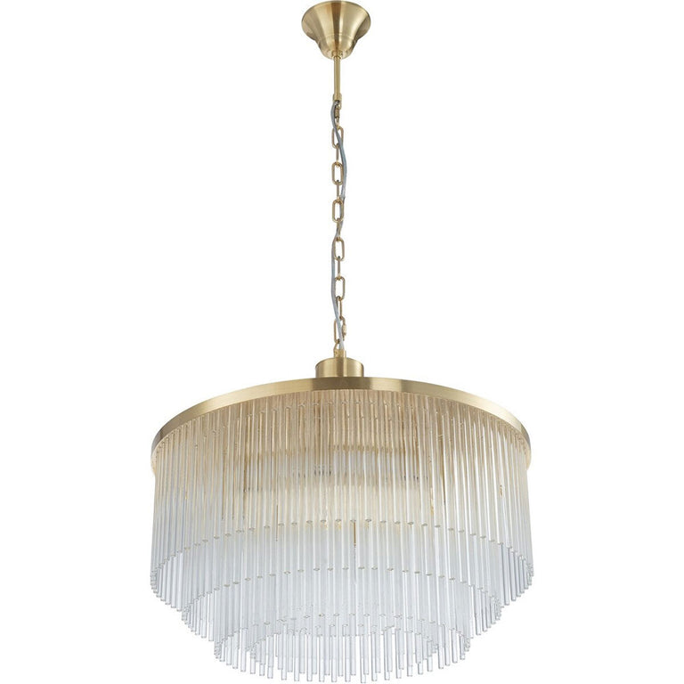 Evangeline Medium 60cm 8 Light Chandelier Satin Brass - LOI1001628