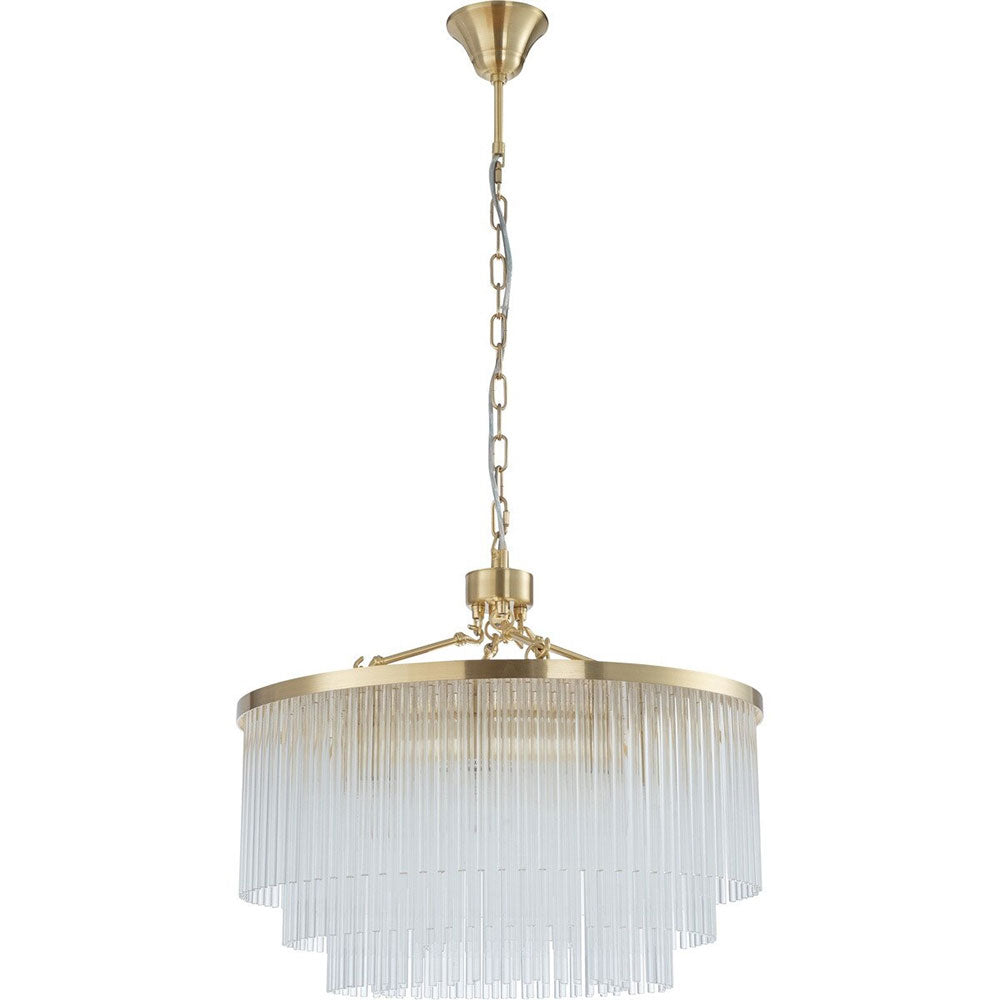 Evangeline Medium 60cm 8 Light Chandelier Satin Brass - LOI1001628