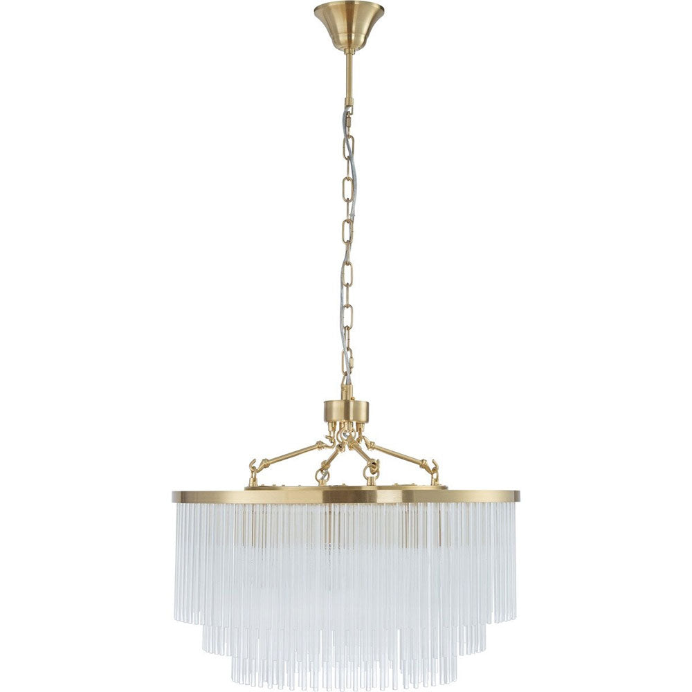 Evangeline Medium 60cm 8 Light Chandelier Satin Brass - LOI1001628
