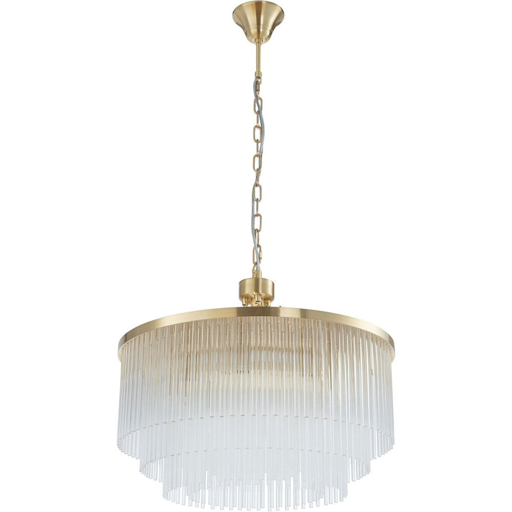 Evangeline Medium 60cm 8 Light Chandelier Satin Brass - LOI1001628