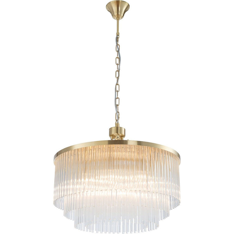 Evangeline Medium 60cm 8 Light Chandelier Satin Brass - LOI1001628