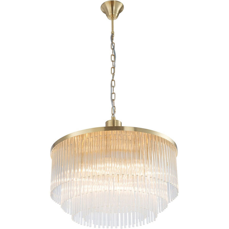 Evangeline Medium 60cm 8 Light Chandelier Satin Brass - LOI1001628