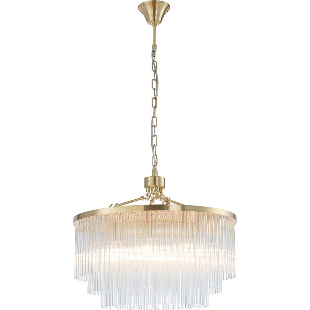Evangeline Medium 60cm 8 Light Chandelier Satin Brass - LOI1001628