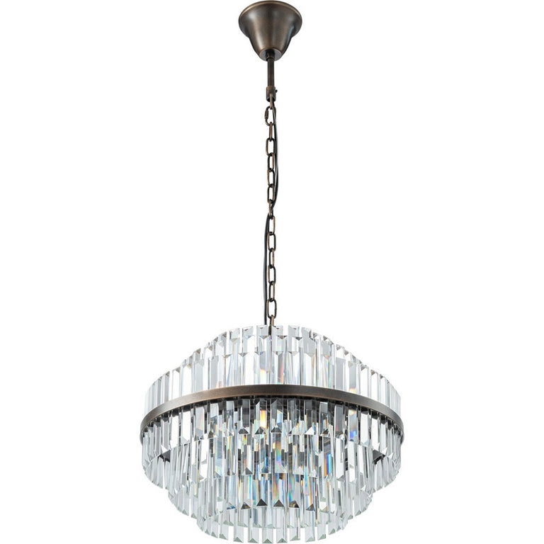 Evelyn Medium 50cm 4 Light Chandelier Antique Brass - LOI1001630