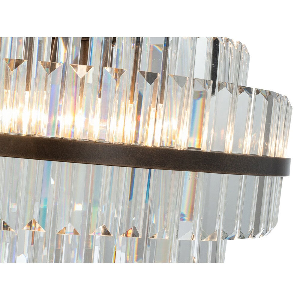 Evelyn Medium 50cm 4 Light Chandelier Antique Brass - LOI1001630