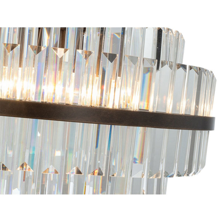 Evelyn Medium 50cm 4 Light Chandelier Antique Brass - LOI1001630