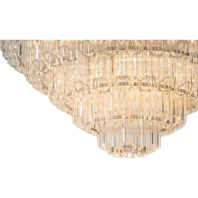 Calista Extra Large 85cm 12 Light 4 Tier Chandelier, Brushed Nickel - LOI1001638A