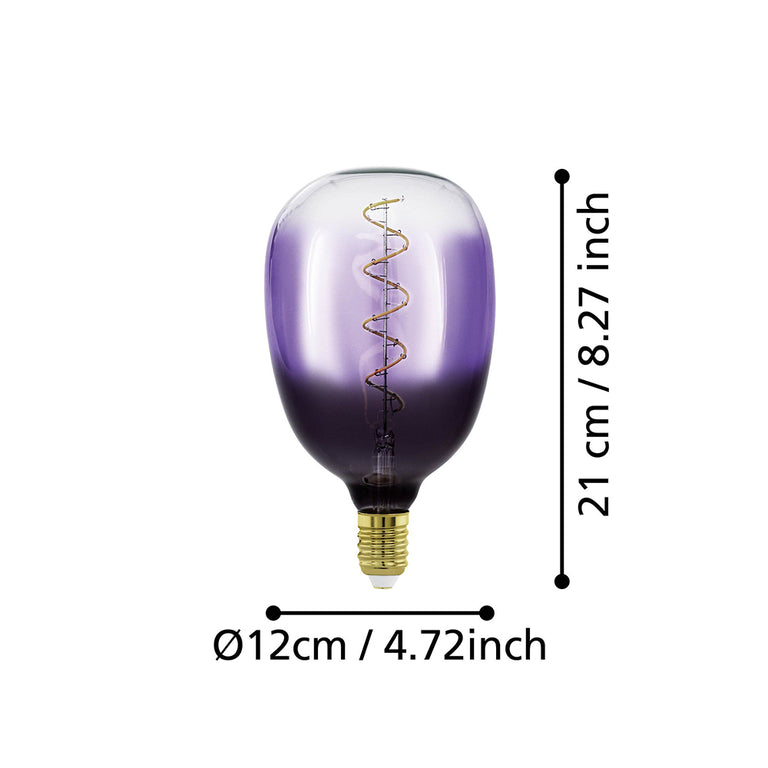 Filament Purple Spiral T120 LED 4W E27 Dimmable / Warm White - 110226