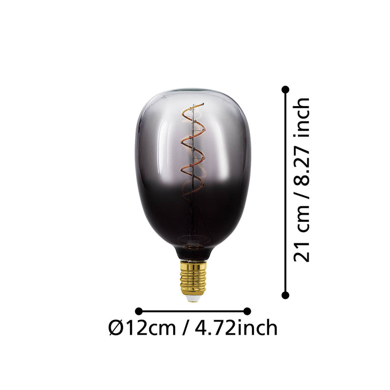 Filament Grey Spiral T120 LED 4W E27 Dimmable / Warm White - 110227
