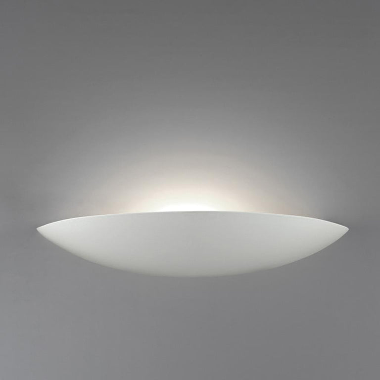 Belfiore Bowl 60cm 240V E27 Raw Ceramic Wall Uplight - 11044