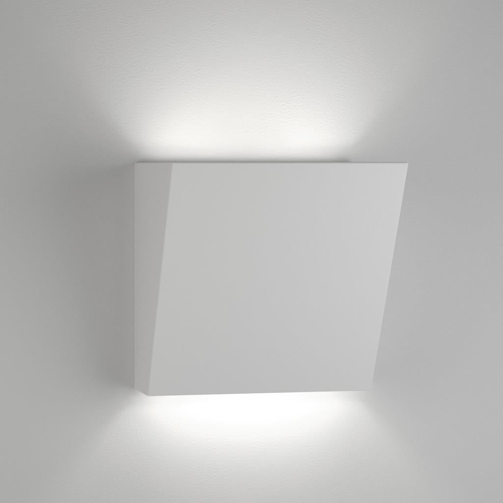 Belfiore Square 240V G9 Raw Ceramic Wall Uplight - 11082