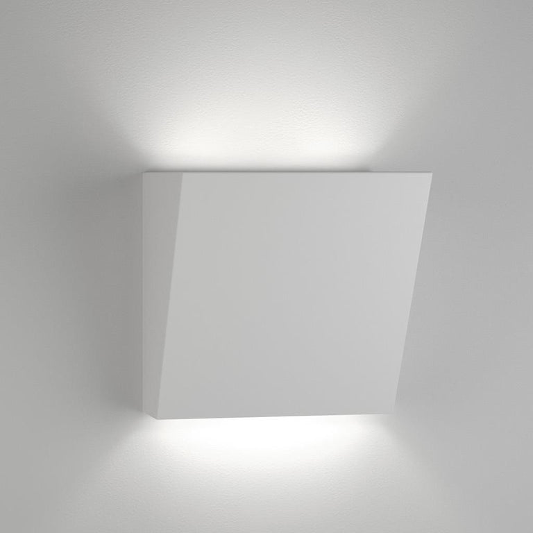 Belfiore Square 240V G9 Raw Ceramic Wall Uplight - 11082