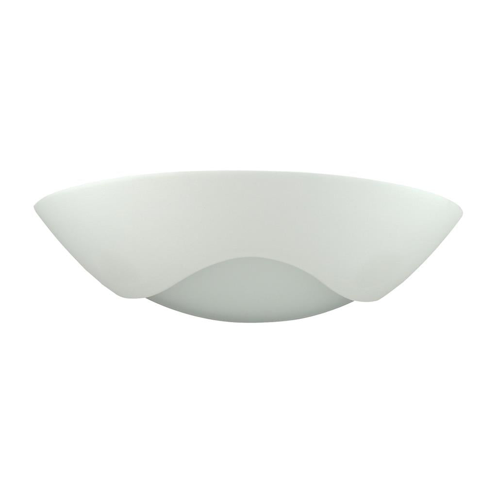 Belfiore Frosted Glass 240V E27 Raw Ceramic Wall Light - 11118