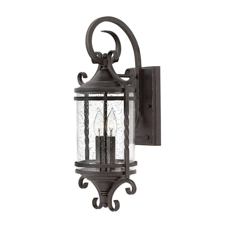Casa Medium Outdoor Wall Mount Lantern Olde Black IP44 - U/HK/1143OL-CL
