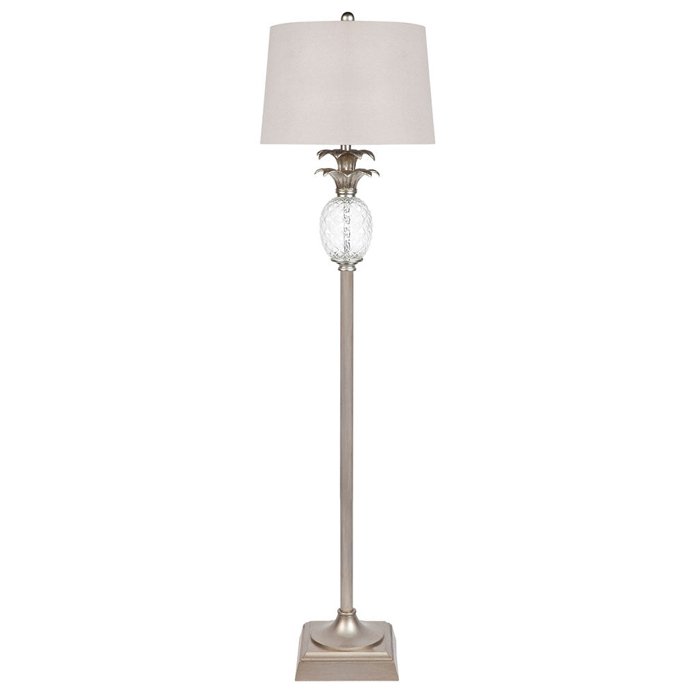 Langley 1 Light Floor Lamp Antique Silver / Grey - 11617