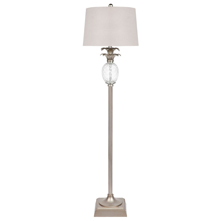 Langley 1 Light Floor Lamp Antique Silver / Grey - 11617