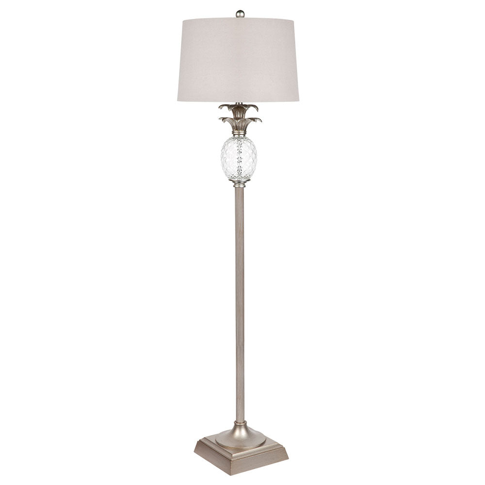 Langley 1 Light Floor Lamp Antique Silver / Grey - 11617