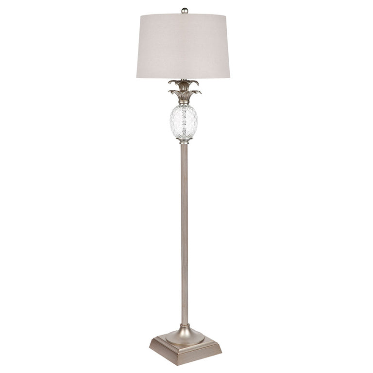 Langley 1 Light Floor Lamp Antique Silver / Grey - 11617