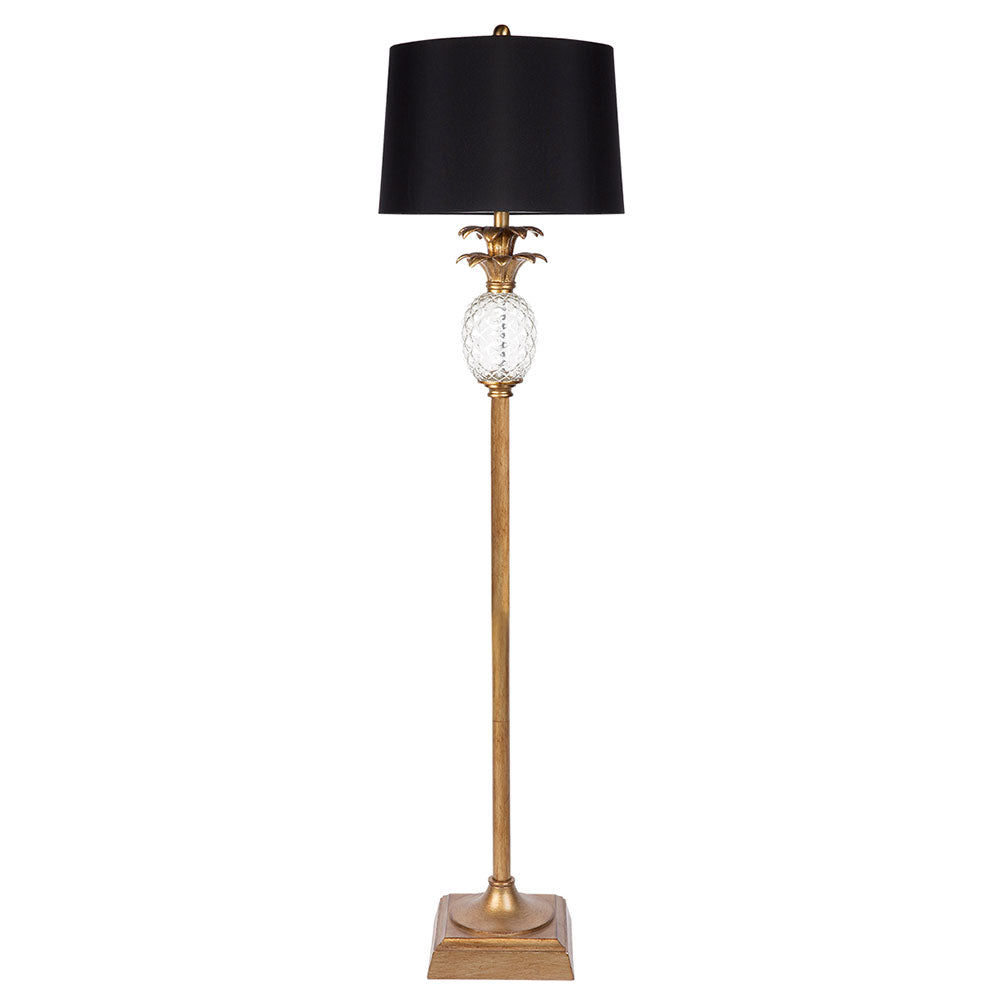 Langley 1 Light Floor Lamp Antique Gold / Black - 11618