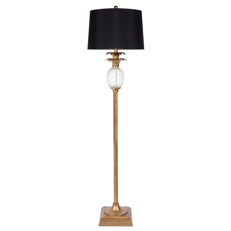 Langley 1 Light Floor Lamp Antique Gold / Black - 11618