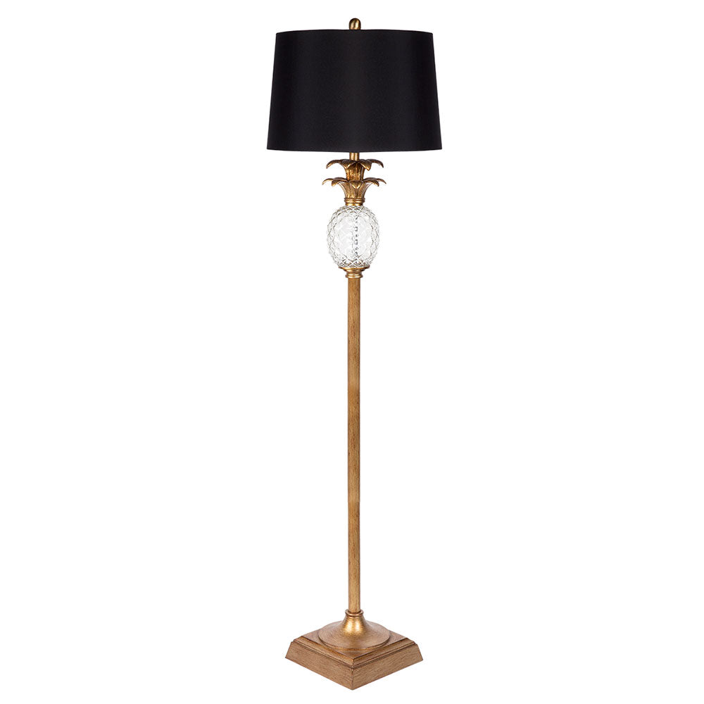 Langley 1 Light Floor Lamp Antique Gold / Black - 11618