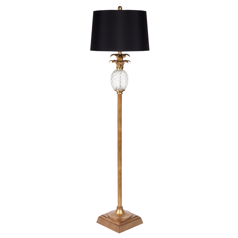 Langley 1 Light Floor Lamp Antique Gold / Black - 11618