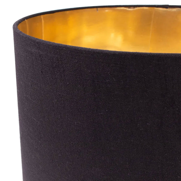 Paola Table Lamp Drum Shade Black - 11651S