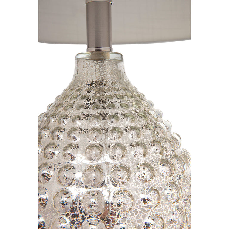 Tabitha 1 Light Table Lamp Mercury / White - 11683