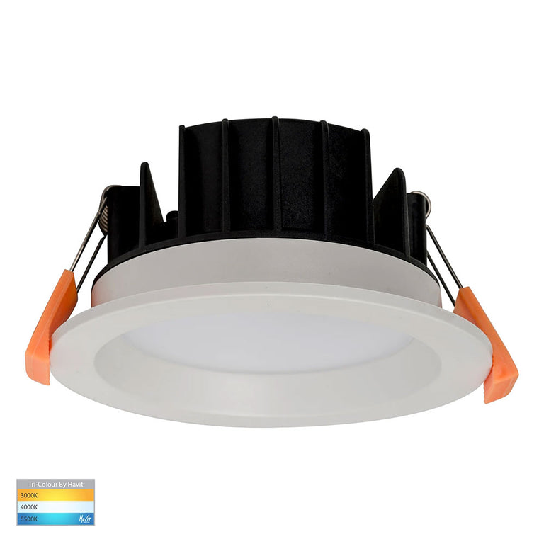 Polly 8W CCT 240V LED 110mm Downlight White - HV5522T-WHT