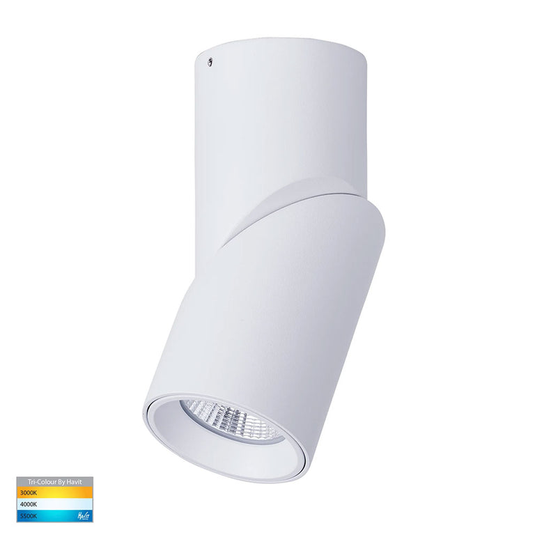Nella 12W CCT 240V LED Rotatable Downlight White - HV5823T-WHT