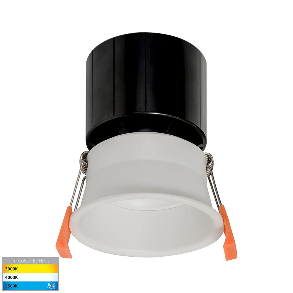 Prime 12W CCT 240V Deepset LED Downlight 84mm White - HV5513T-WHT