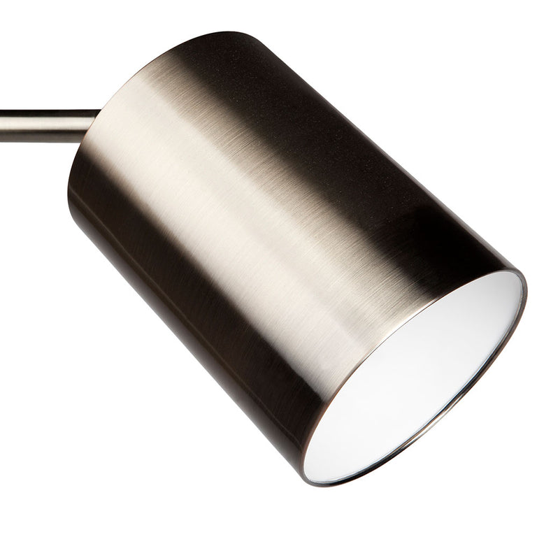 Snapper 1 Light Floor Lamp Brushed Brass / White - 12095