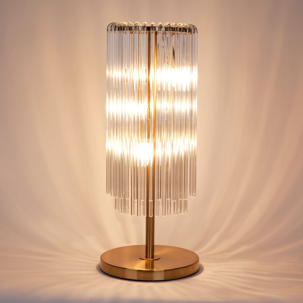 Zara 2 Light Table Lamp Brass - 12273