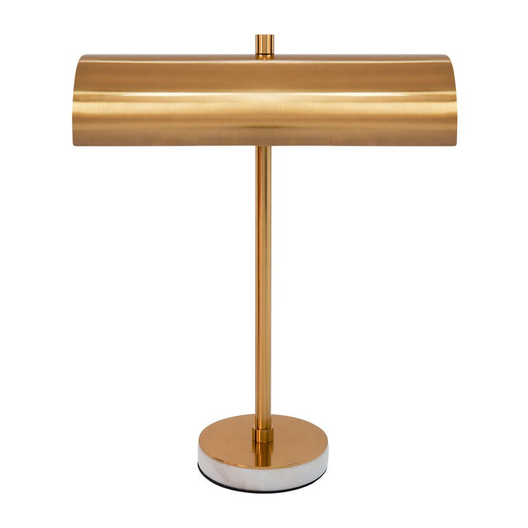 Hamlin 1 Light Bankers Desk Lamp Brushed Brass - 12318