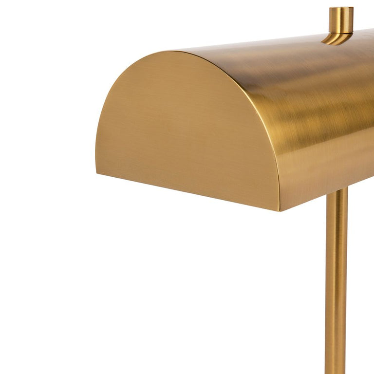 Hamlin 1 Light Bankers Desk Lamp Brushed Brass - 12318