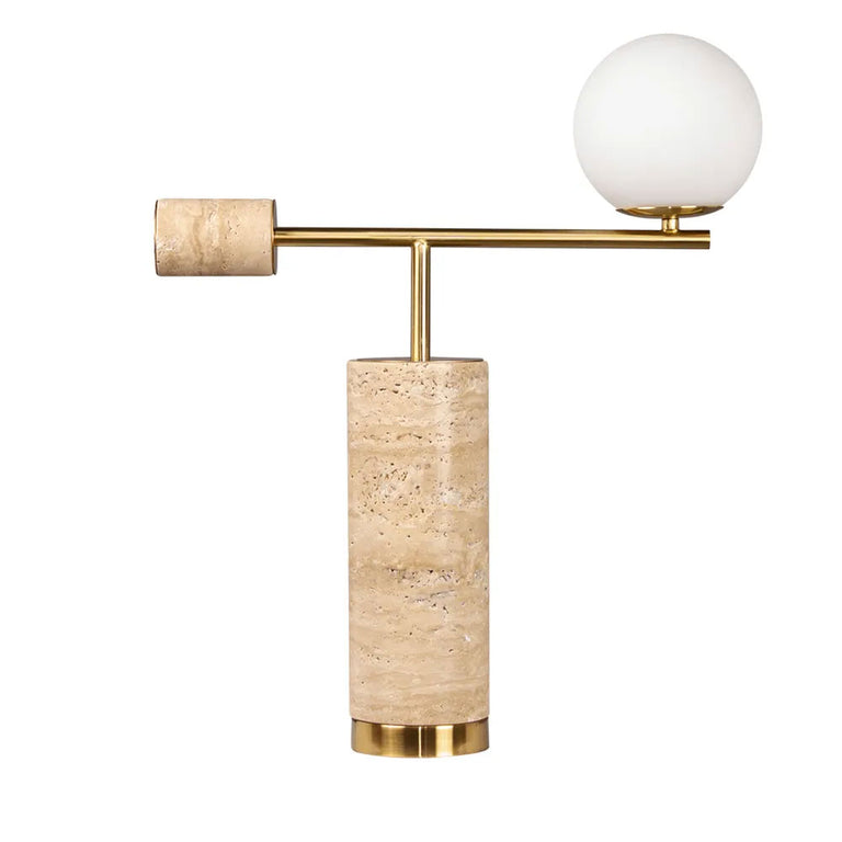 Zamora Travertine Marble Table Lamp - 12411