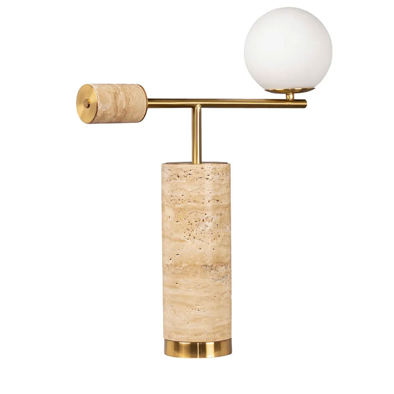 Zamora Travertine Marble Table Lamp - 12411
