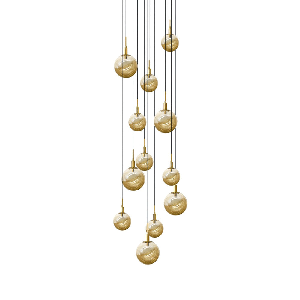 Cluster Pendant 12 Light Gognac